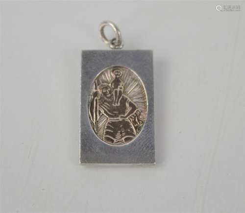 A silver St Christopher pendant by Nina Breddal