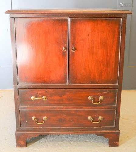 A mahogany tv cabinet, 77cm by 62cm x 38cm