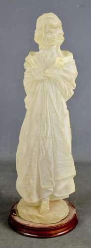 An opaque resin model of a female figure, 40cm high.