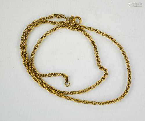 A 9ct gold necklace, 47cms long, 5.1g.