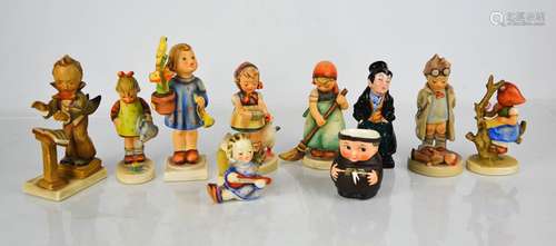 A group of W. German Goebel porcelain figurines and jug and ...