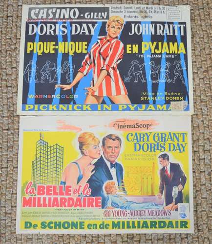 Two original Doris Day Belgium movie posters 