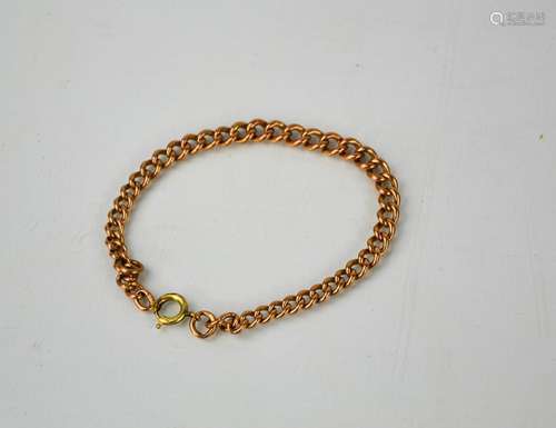 A 9ct rose gold bracelet, 14g.