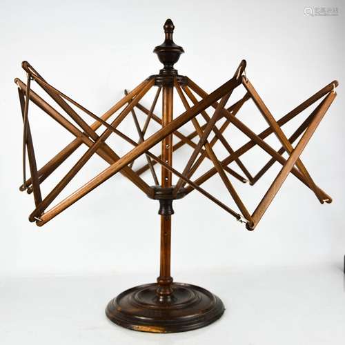 A late 19th century Victorian wool winder, with an oak turne...