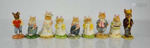 A group of Bramley Hedge figurines.