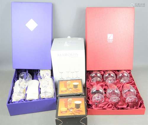 A group of boxed Crystal glasses to include Edinburgh crysta...