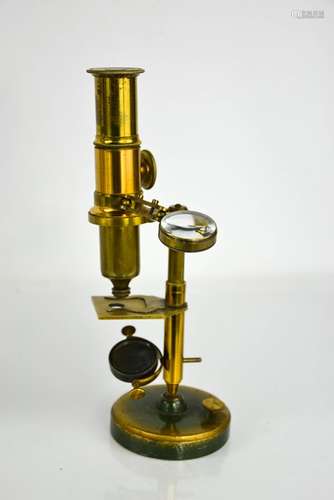 A J H Steward of 66 Strand, London brass Victorian microscop...