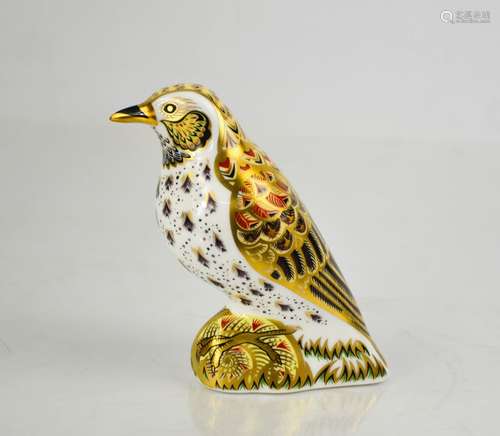 A Royal Crown Derby Song Thrush, MMVI, with original box.