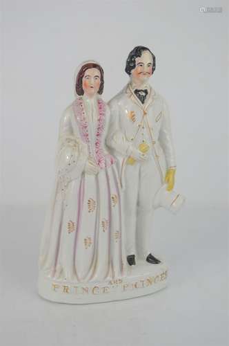 A Victorian Staffordshire Prince and Princess flatback