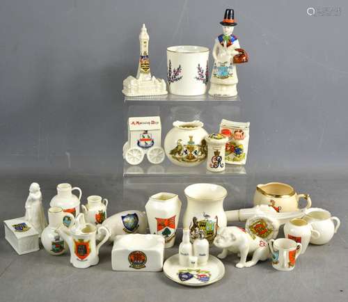 A group of Crestware, to include Goss, Carlton and Arcadia e...