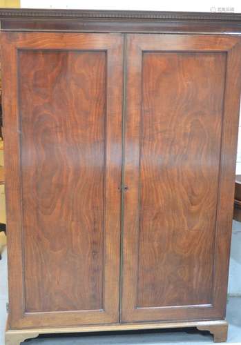 A Victorian mahogany wardrobe, 184cm by 126cm by 48cm.