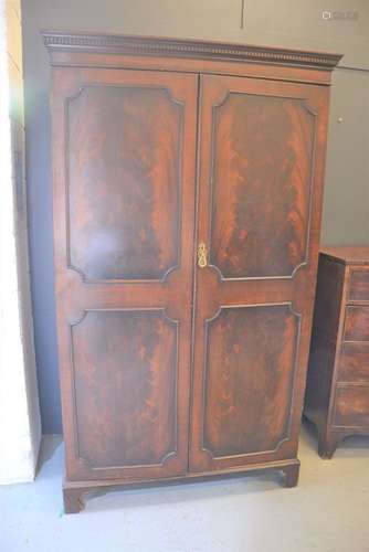 A Victorian mahogany wardrobe, 185cm by 107cm by 50cm