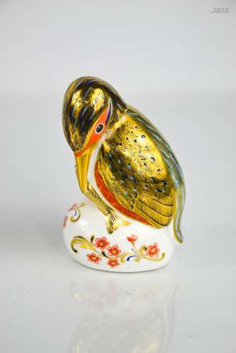 A Royal Crown Derby paperweight in the form of a kingfisher,...