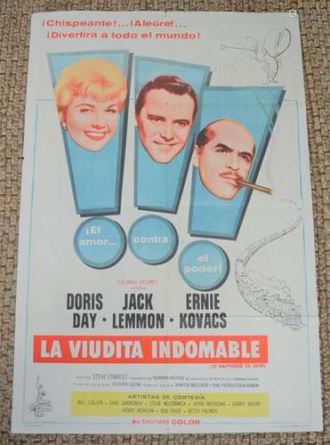 An original Argentine one sheet movie poster, Doris Day, Jac...