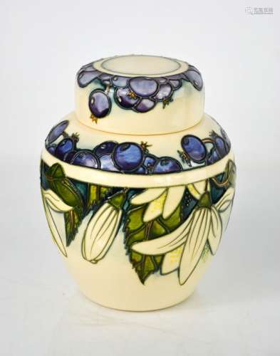 A Moorcroft ginger jar and cover, in the Juneberry pattern, ...
