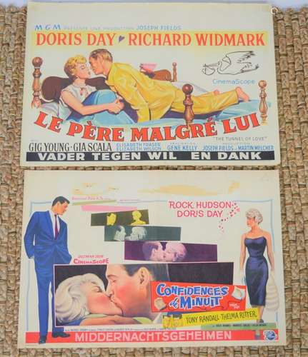 Two original Doris Day Belgium movie posters 