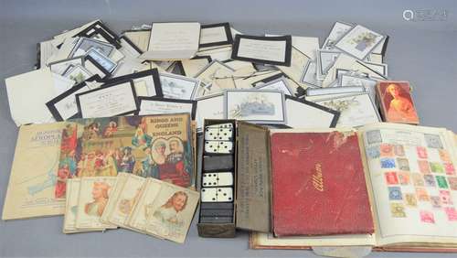 A group of collectibles to include Mazawattee tea cards, cig...