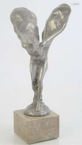 A Rolls-Royce Spirit of ecstasy figurine on plinth, signed C...