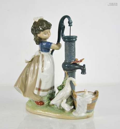 A Lladro porcelain group titled Summer at the Farm, numbered...