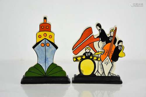 Two limited edition Lorna Bailey flatback pottery ornaments:...