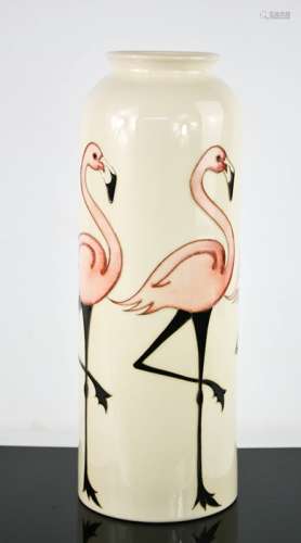 A Moorcroft trial vase in the Flamingo pattern designed by N...