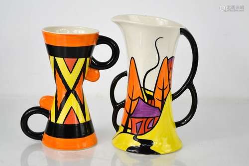 Two Lorna Bailey pottery vases, one titled Hillport, and bot...