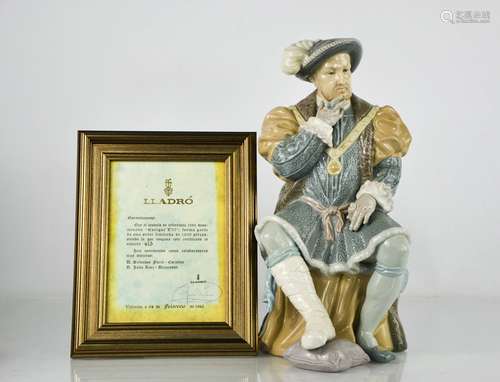 A large Lladro porcelain limited edition model of Henry VIII...