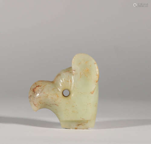 Hongshan Jade Beast Head Scepter Head