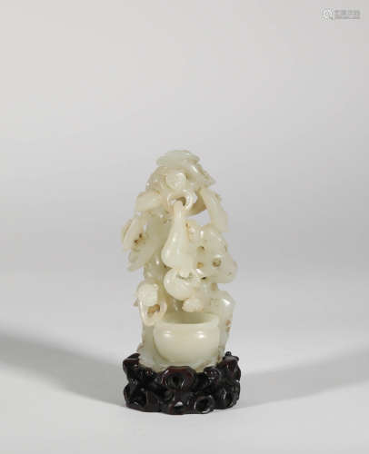 White Jade Monkey Ornament