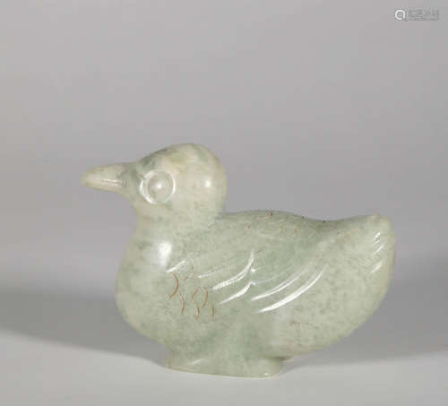 Jade Duck Ornament