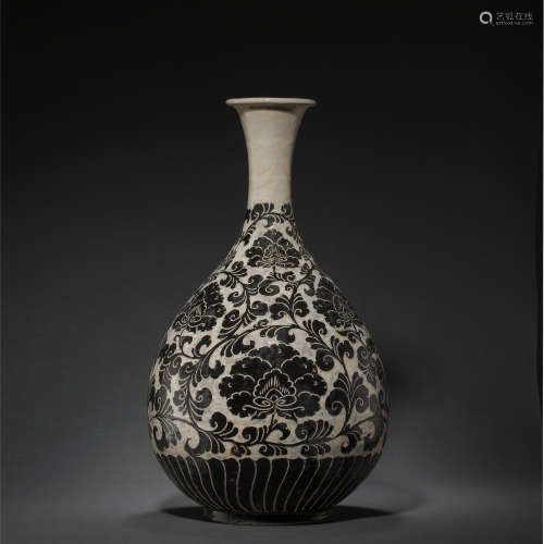 JIN DYNASTY, CHINESE CIZHOU WARE ENGRAVED FLOWER PATTERN YU ...