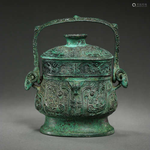 BRONZE HANDLE POT, THE WARRING STATES PERIOD OF CHINA