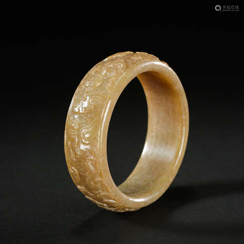 TANG DYNASTY CHINESE HETIAN JADE BRACELET