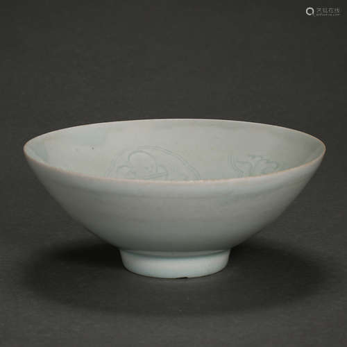 CHINA SOUTHERN SONG DYNASTY HUTIAN WARE CELADON BOWL WITH BA...