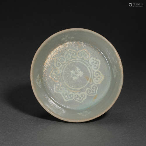 ANCIENT KOREAN FLOWER PATTERN BRUSH WASHER