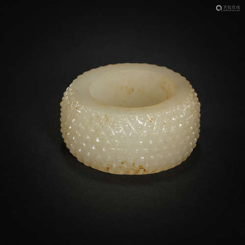 HETIAN JADE THUMB RING, QING DYNASTY, CHINA