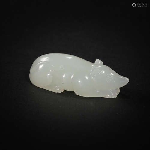 HETIAN JADE RABBIT, QING DYNASTY, CHINA