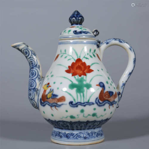 Ming Dynasty-Xuande Doucai Teapot