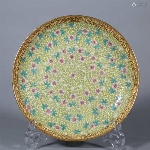 Qing-Tongzhi Pastel Plate
