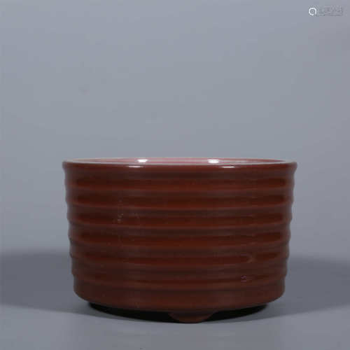 Qing-Yongzheng Red Glazed Small Cup