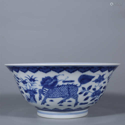 Qing-blue and white bowl