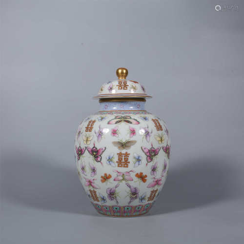 Qing-Guangxu famille rose jar