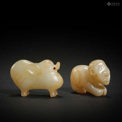 HETIAN JADE BEAST, TANG DYNASTY, CHINA