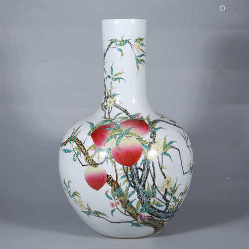 Qing-Daoguang Pastel Celestial Bottle