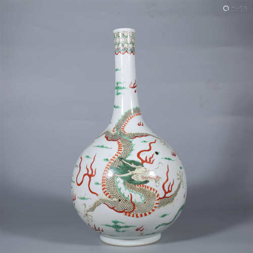 Qing-Kangxi famille rose gall bottle