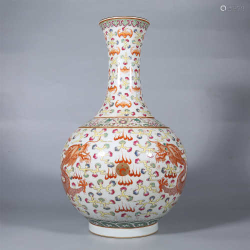 Qing-Guangxu famille rose vase