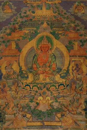 KESI THANGKA, QING DYNASTY, CHINA