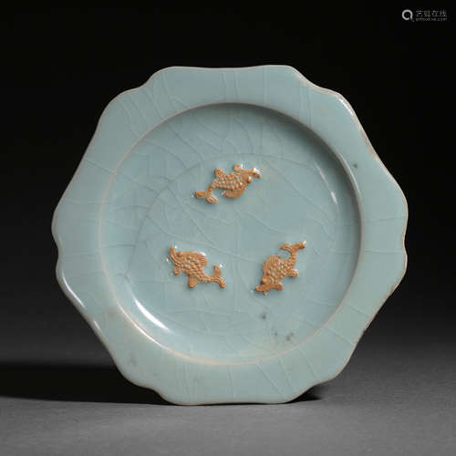 SOUTHERN SONG DYNASTY, CHINESE LONGQUAN WARE  CELADON PLATE ...