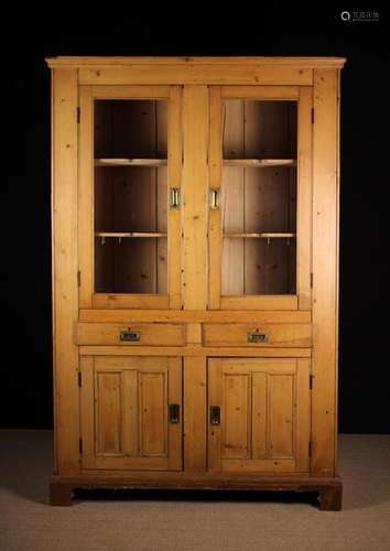 A 19th Century Stripped Pine Cupboard.