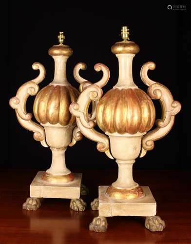 A Pair of Stylish Baroque Side Lamps.